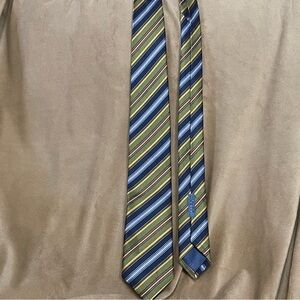 Striped Blue and Green Men's Silk Tie - Jz Richards.